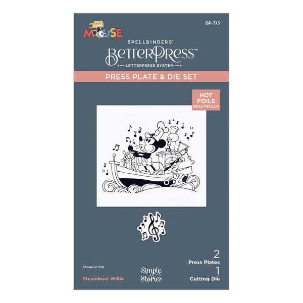 Steamboat Willie Press Plate + Die Set | Classic Mouse