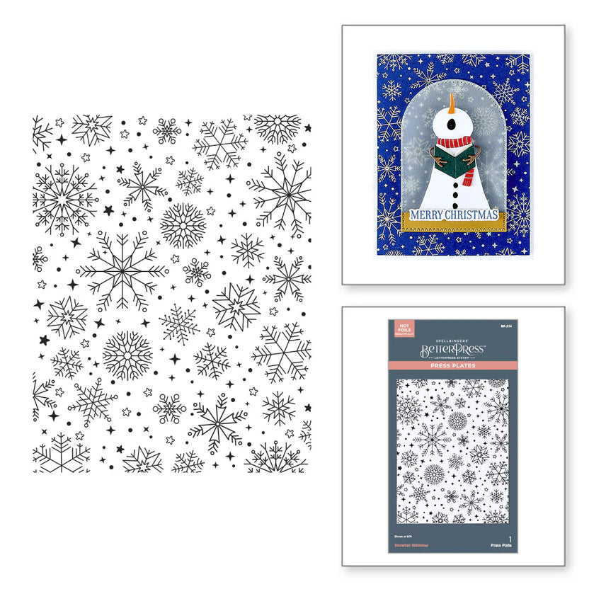 Snowfall Shimmer BetterPress Plate | Wonderland Collection