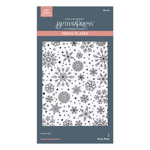 Snowfall Shimmer BetterPress Plate | Wonderland Collection