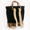 Baker Signature Black Canvas + Brown Leather Backpack {clearance}