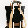 Baker Signature Black Canvas + Brown Leather Backpack {clearance}