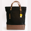 Baker Signature Black Canvas + Brown Leather Backpack {clearance}
