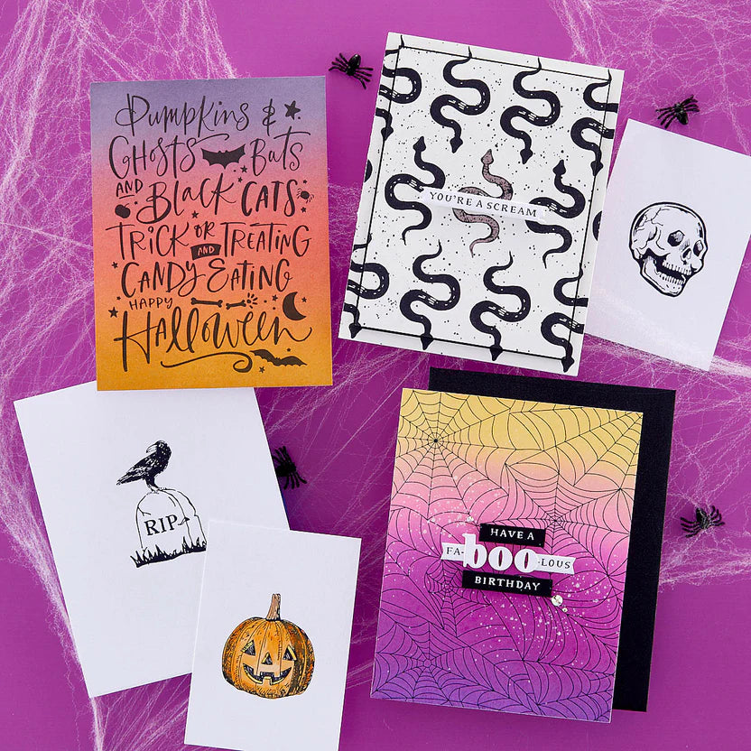 Spider Web Background Press Plate | BetterPress Halloween