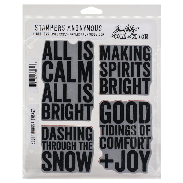 Bold Tidings No. 4 Cling Stamp Set {Christmas} | Tim Holtz