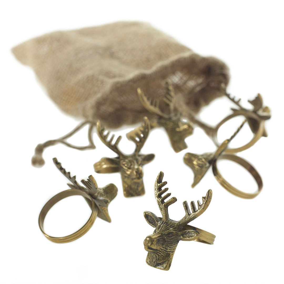Ronds de serviette Buck en laiton