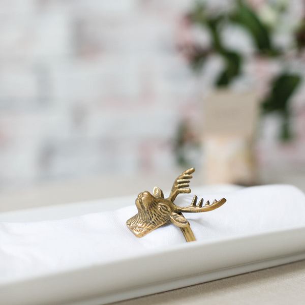 Ronds de serviette Buck en laiton