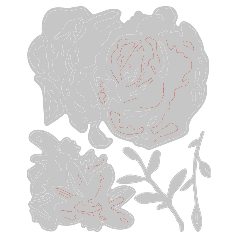 Brushstroke Flowers 4 Thinlits Die Set | Tim Holtz