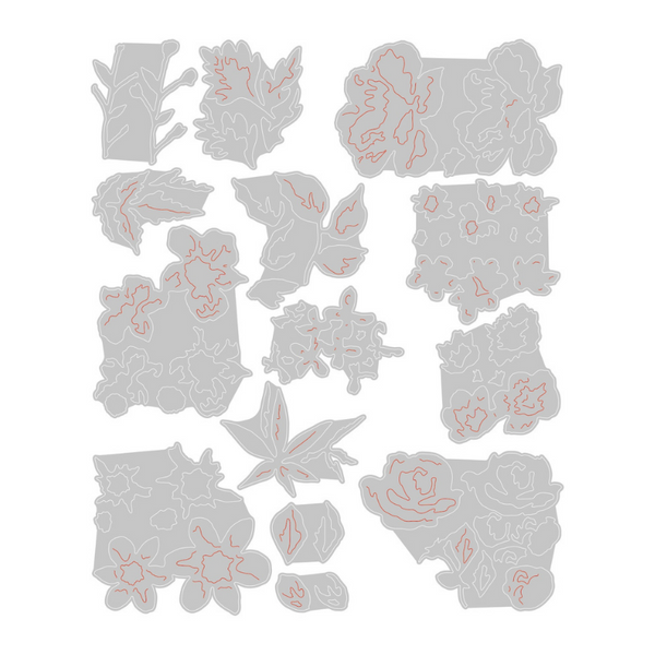 Brushstroke Mini Flowers Thinlits Die Set | Tim Holtz