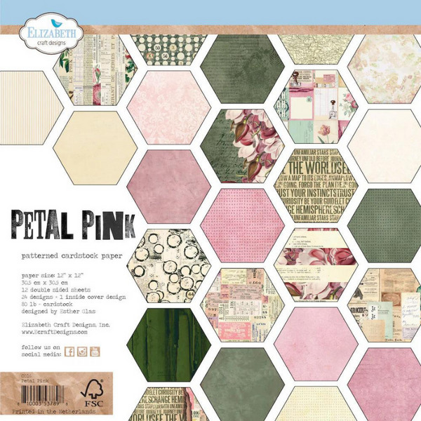 Petal Pink 12x12 Patterned Cardstock Paper Pack