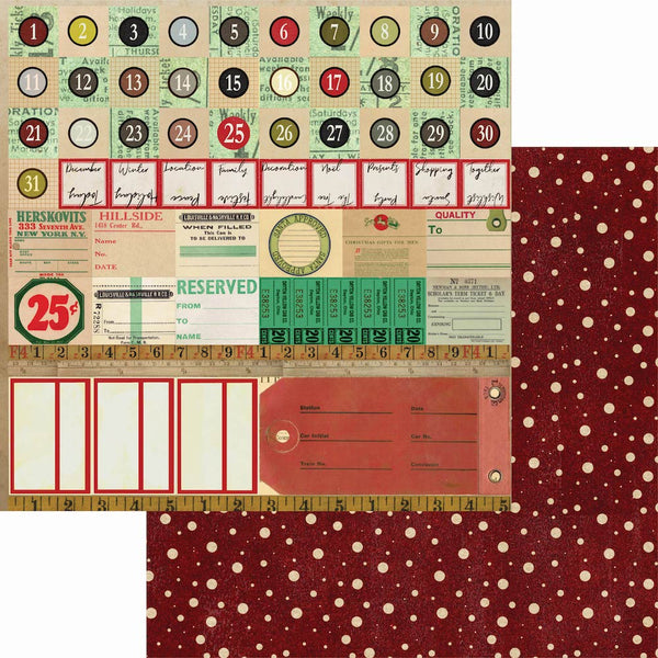 Christmas Field Notes 12x12 Paper Pack
