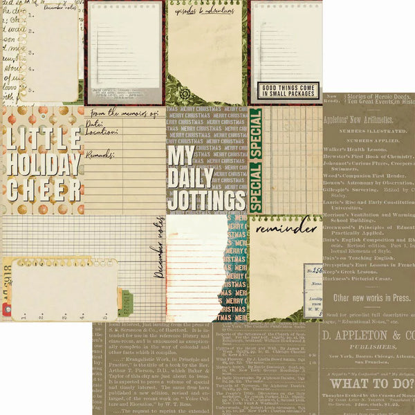 Christmas Field Notes 12x12 Paper Pack