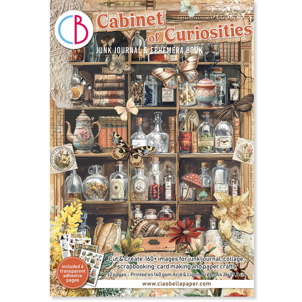 {back soon!} Cabinet of Curiosities Junk Journal + Ephemera Book