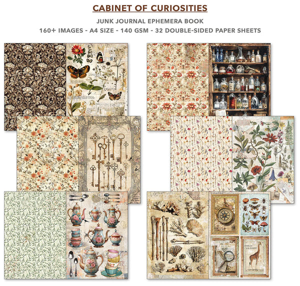 {back soon!} Cabinet of Curiosities Junk Journal + Ephemera Book