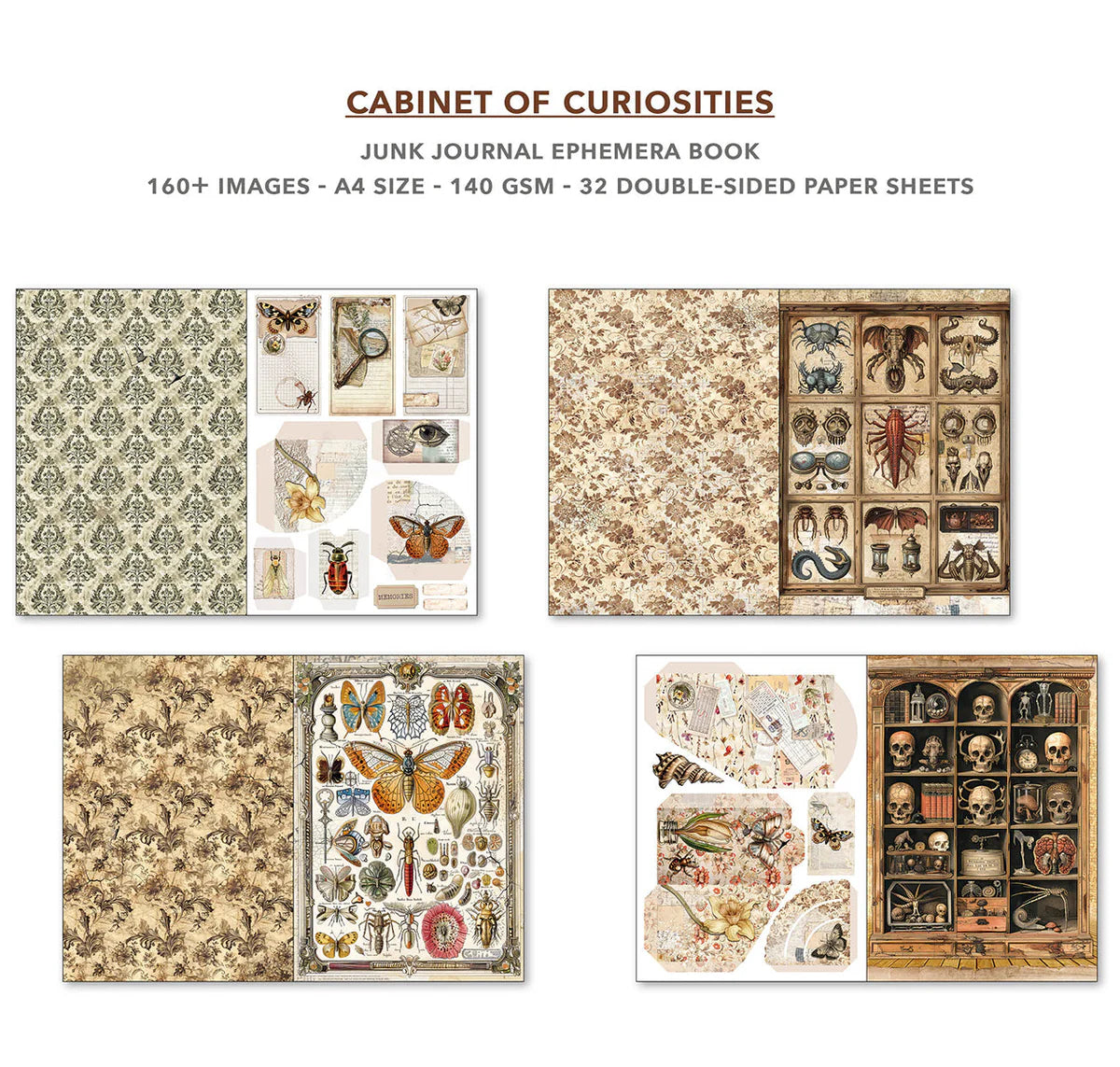 {back soon!} Cabinet of Curiosities Junk Journal + Ephemera Book