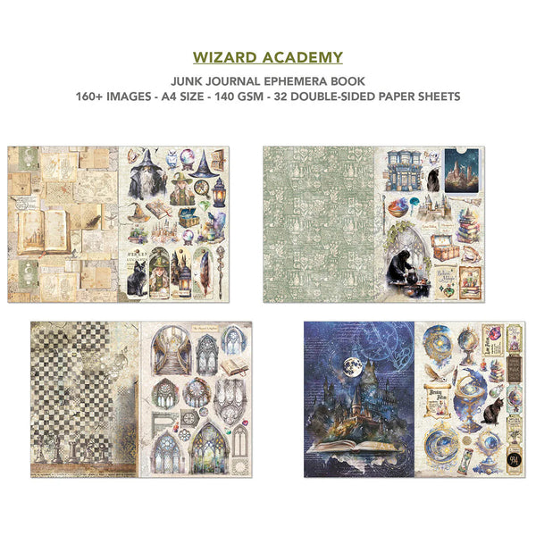 Wizard Academy A4 Junk Journal & Ephemera Book