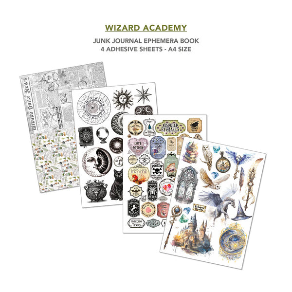 Wizard Academy A4 Junk Journal & Ephemera Book