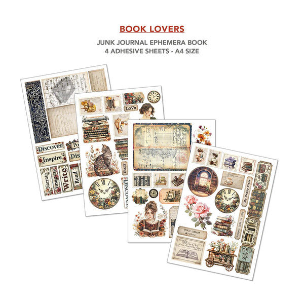 {back soon!} Book Lovers Junk Journal + Ephemera Book