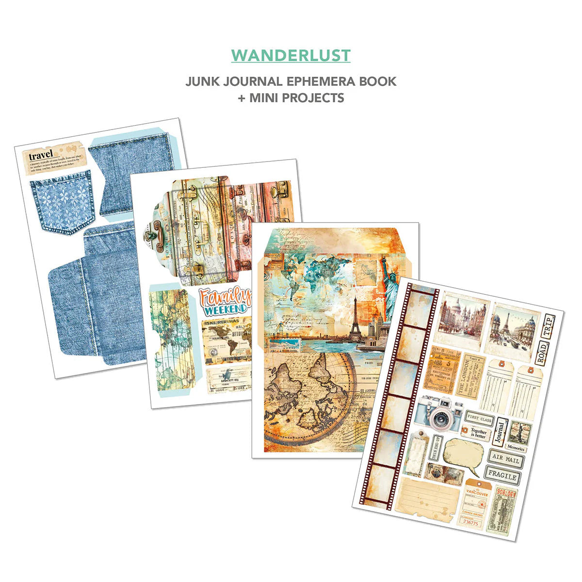 {back soon!} Wanderlust Junk Journal + Ephemera Book