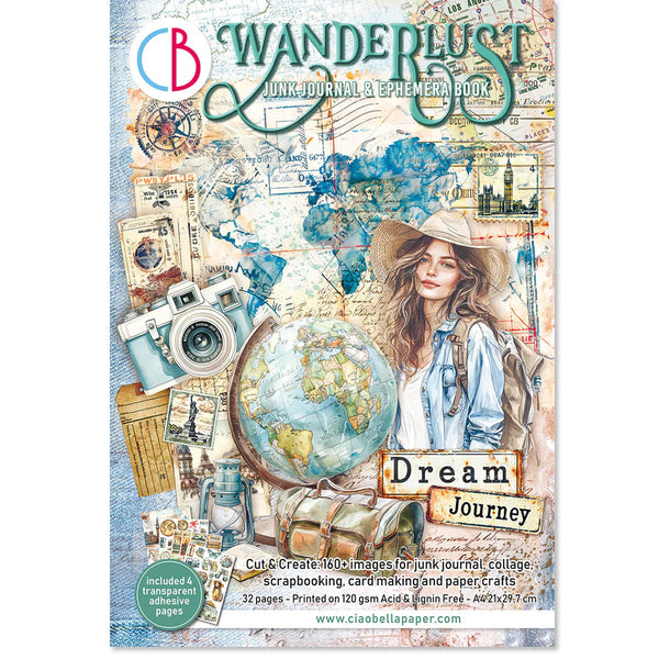 {back soon!} Wanderlust Junk Journal + Ephemera Book