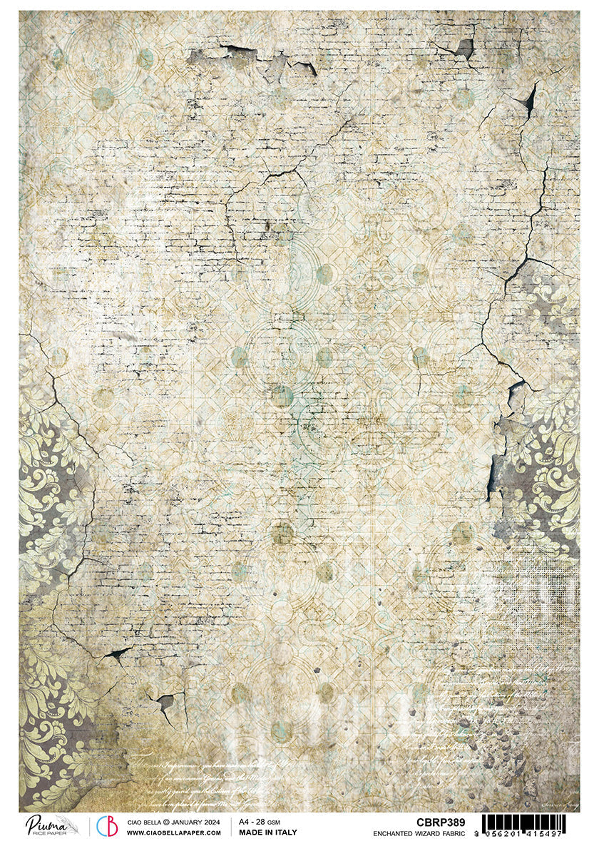 Enchanted Wizard Fabric A4 Rice Paper