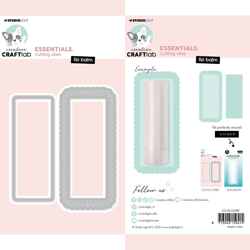 Lip Balm Shaker Cutting Die Set | Creative Craftlab