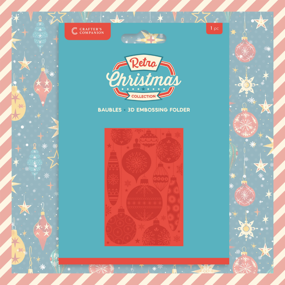 Baubles 3D Embossing Folder | Retro Christmas