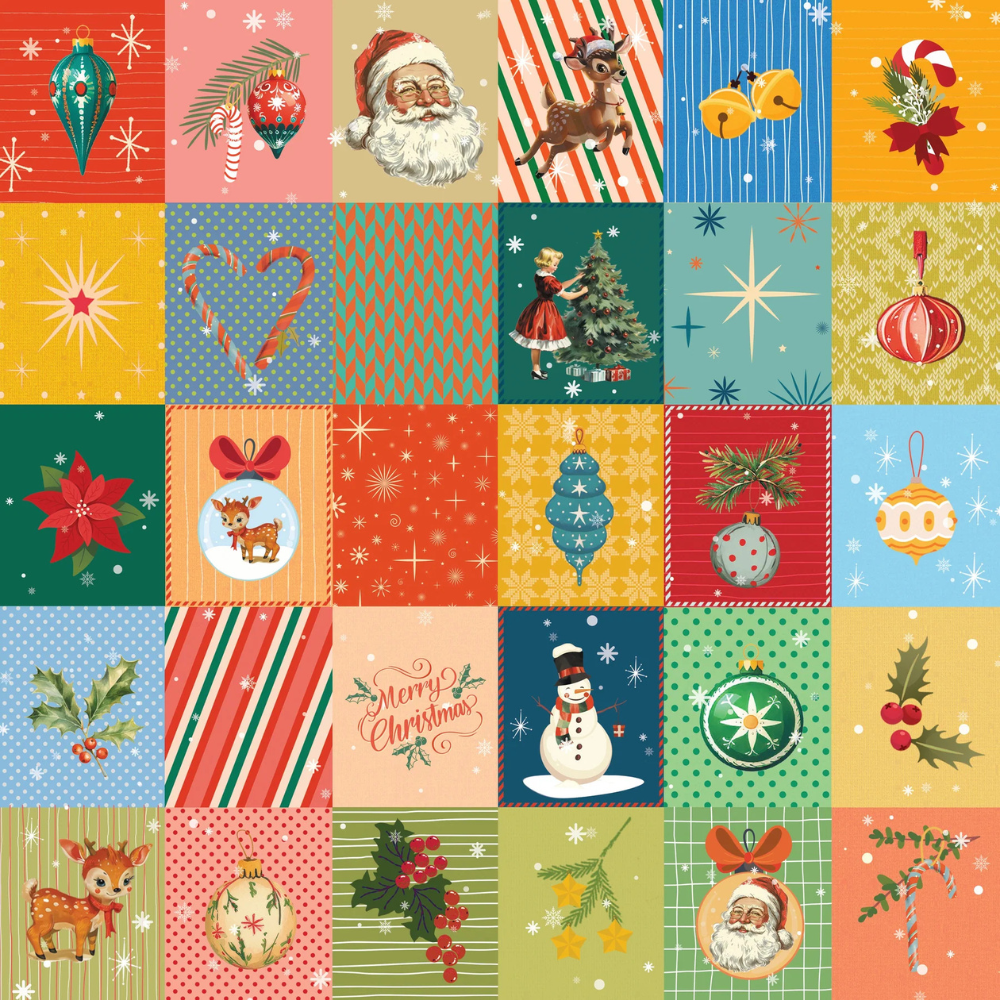 Retro Christmas 12x12 Paper Pad