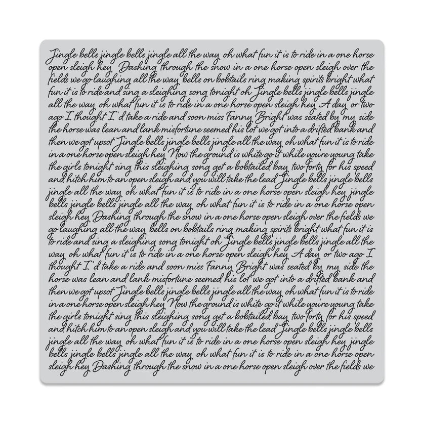 Jingle Bells Script Bold Prints Cling Stamp