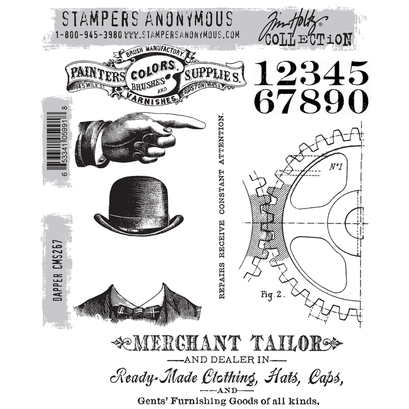 Dapper Cling Stamp Set | Tim Holtz