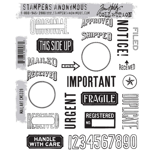 Mail Art Cling Stamp Set | Tim Holtz