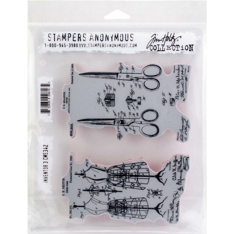 Inventor 3 Cling Stamp Set | Tim Holtz