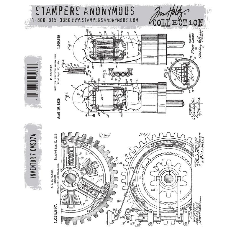 Inventor 7 Cling Stamp Set | Tim Holtz