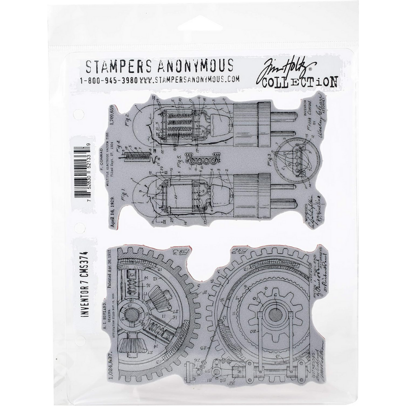 Inventor 7 Cling Stamp Set | Tim Holtz