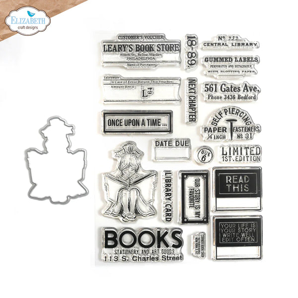 The Bookstore Stamp + Die Set