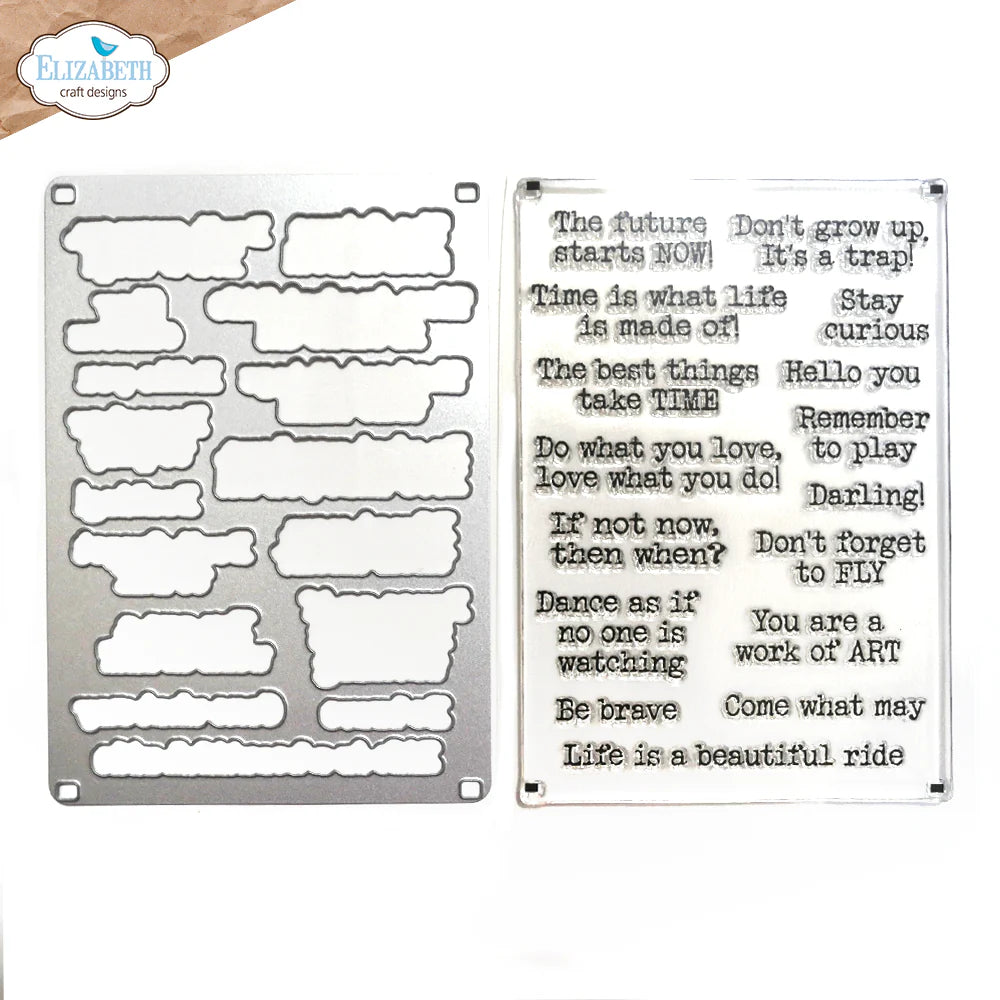 Journal Phrases No. 4 Stamp + Die Set