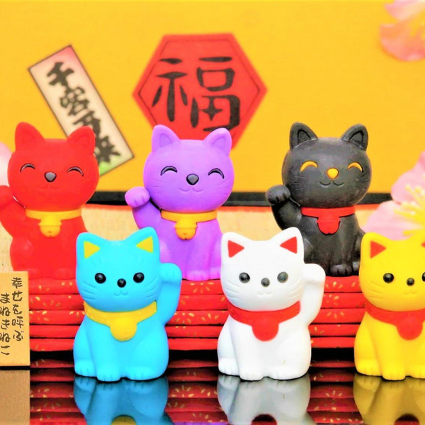 Lucky Cat Puzzle Eraser