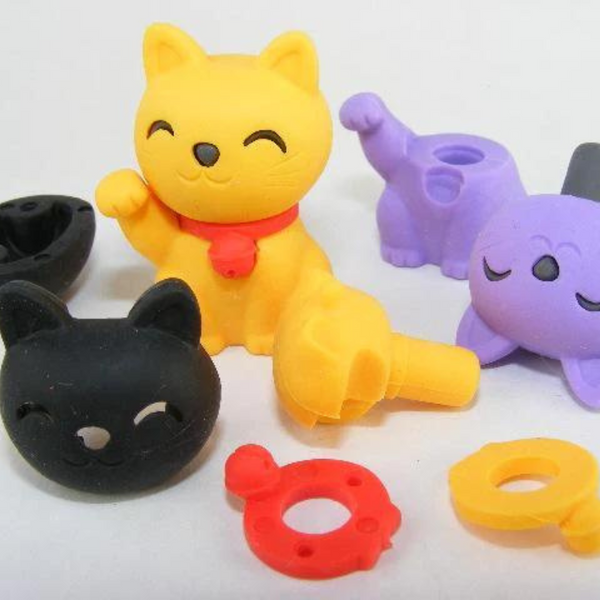 Lucky Cat Puzzle Eraser