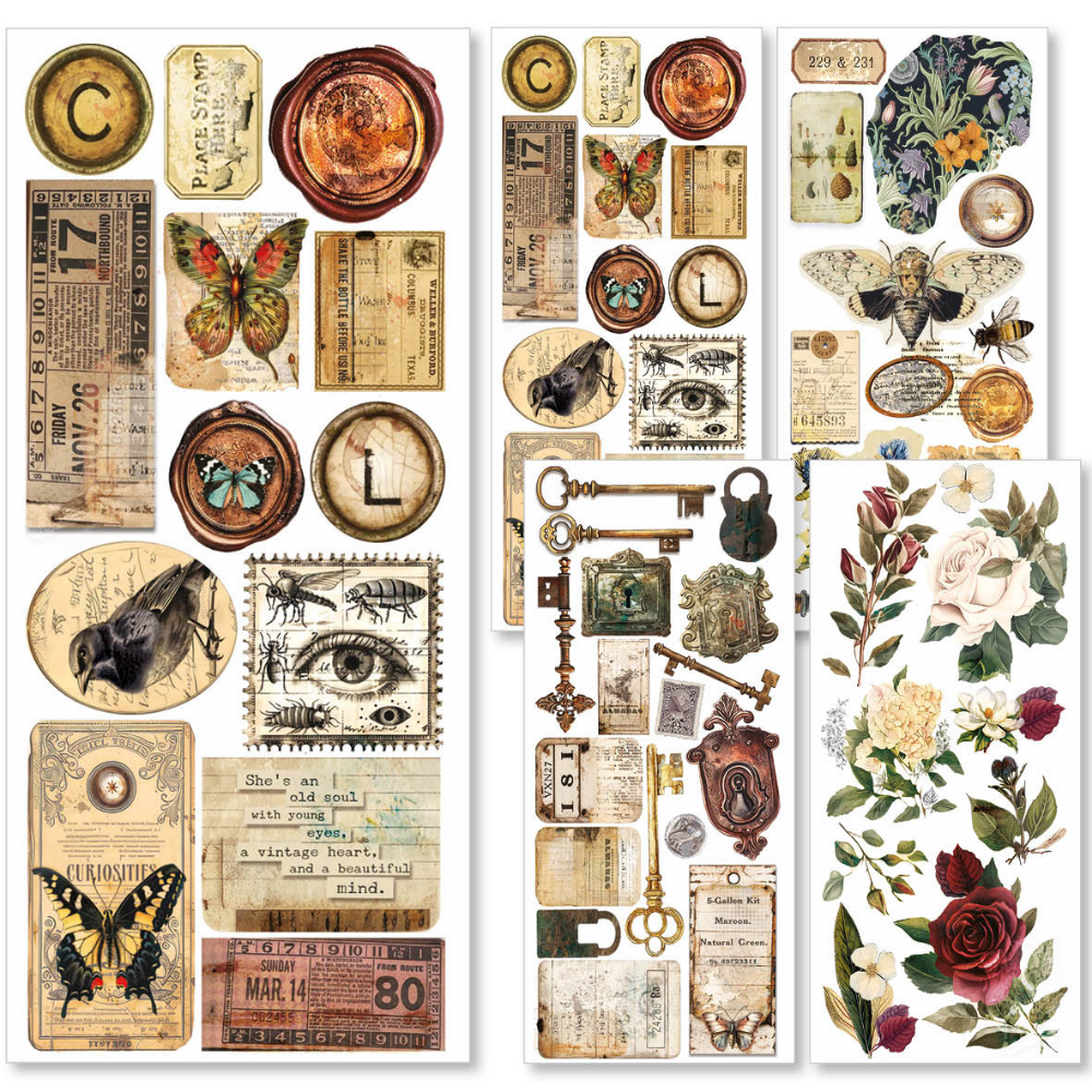 Cabinet Of Curiosities 5x10 Transparent Adhesive Sheets