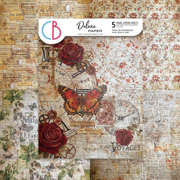 Cabinet Of Curiosities A4 Pearl-Copper Deluxe Paper Pack