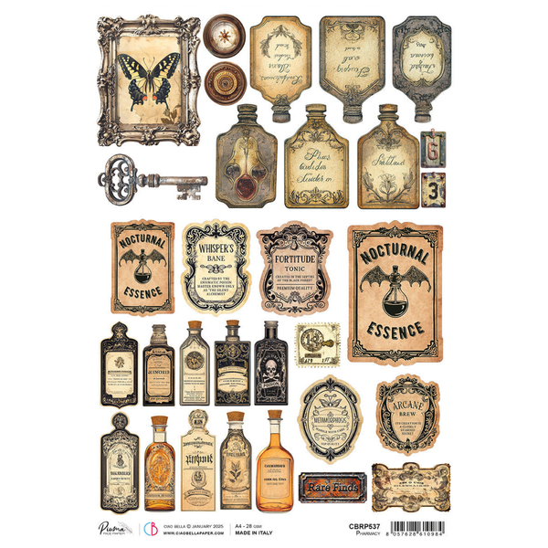Cabinet Of Curiosities A4 Rice Paper Singles
