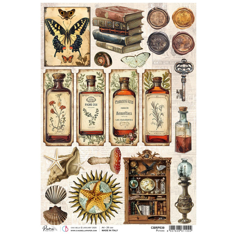 Cabinet Of Curiosities A4 Rice Paper Singles
