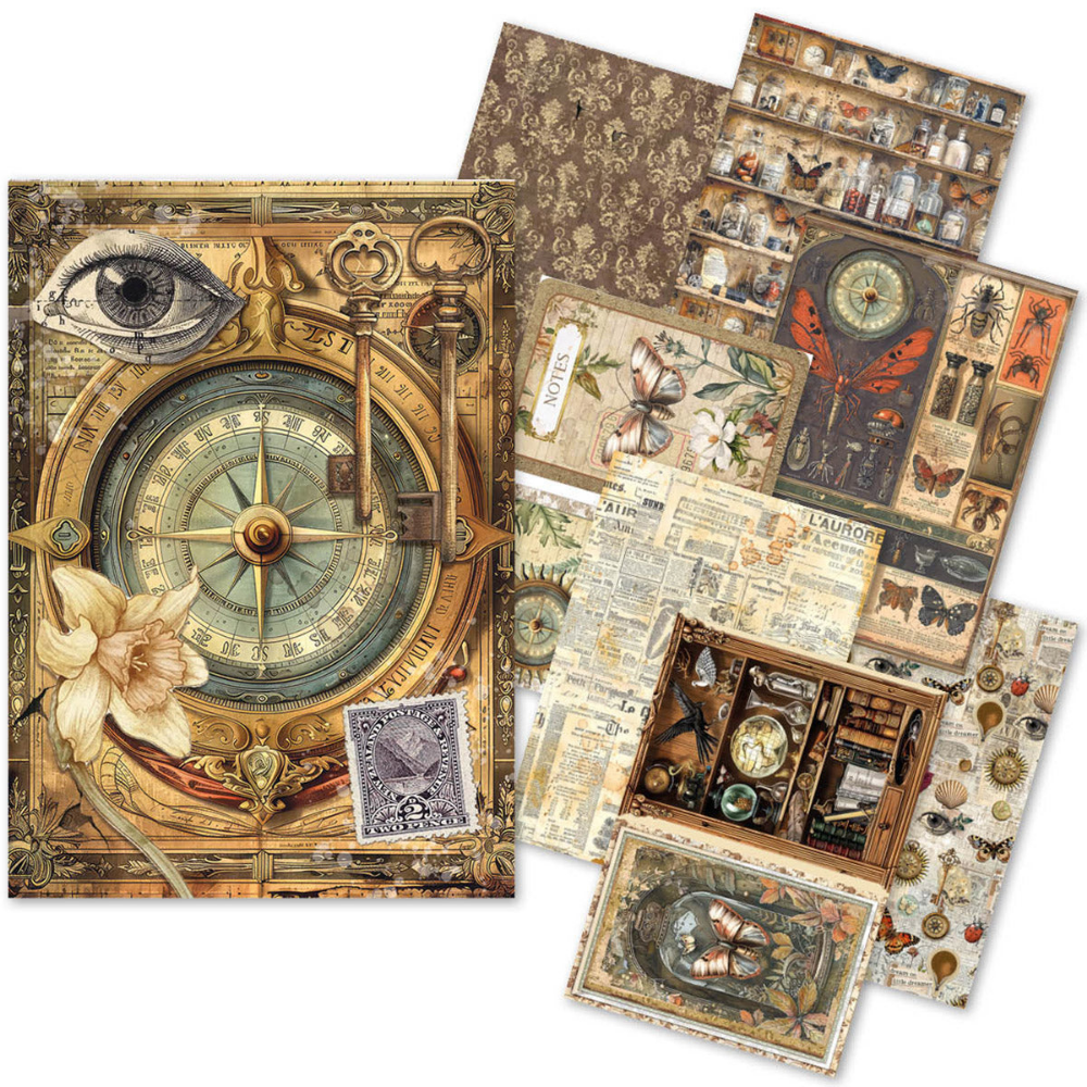 Cabinet of Curiosities A5 Mixed 8pk Rice Paper