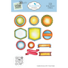 Circles, Banners, and Ribbons Stamp + Die Set {clearance}