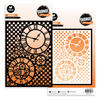 Clocks & Grid Mask Stencil | Grunge Collection