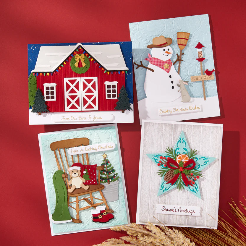 Country Christmas 3D Embossing Folder | Annie Williams