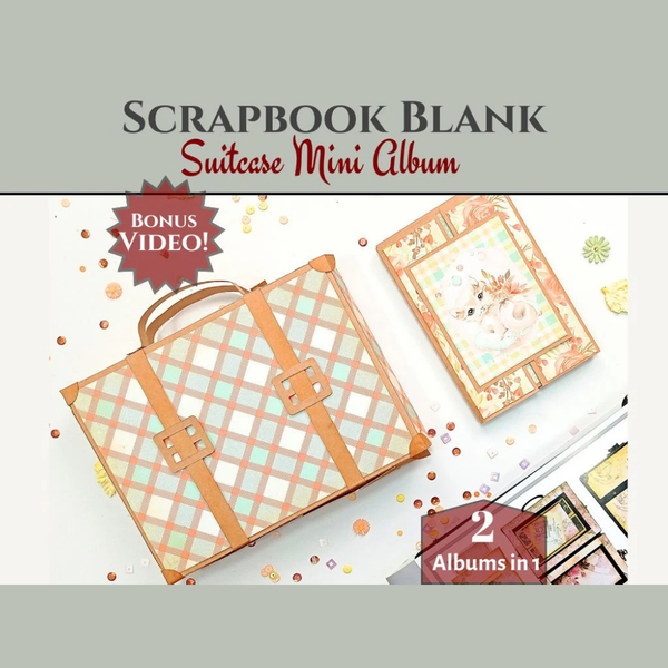 Accordion Suitcase 2pk Blanks | Black + Kraft
