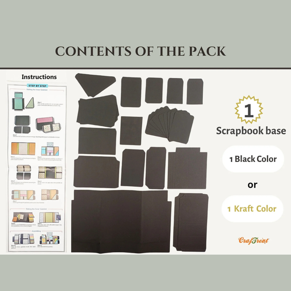Gate Fold Folio Blank | Black or Kraft