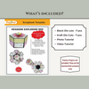 Hexagon Explosion Box Scrapbook Blanks | Black + Kraft