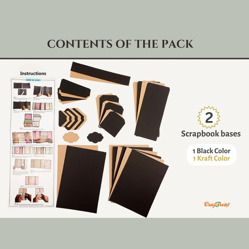 Flip Flap Gatefold 2pk Blanks | Black + Kraft