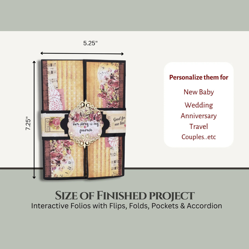 Flip Flap Gatefold 2pk Blanks | Black + Kraft